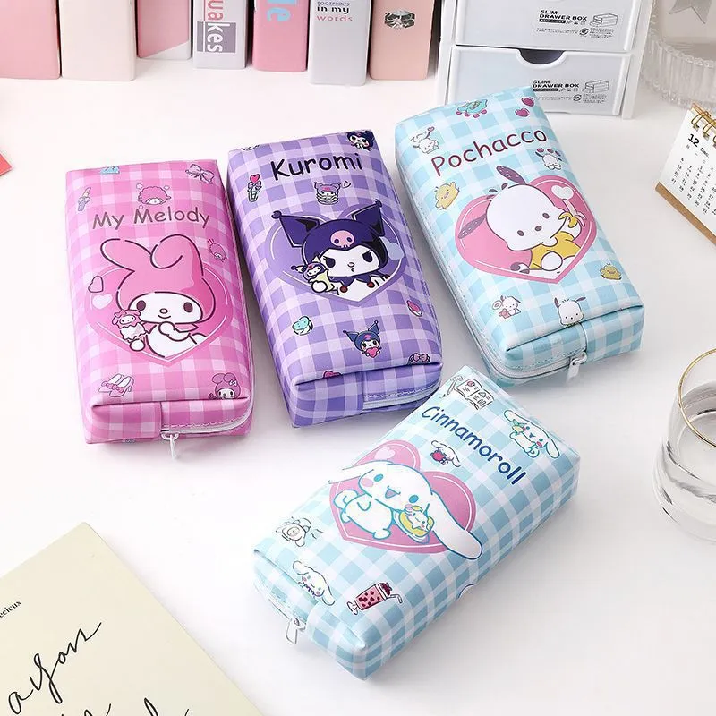 Cute Cartoon Pencil Case – Large Capacity Stationery Organizer Bag with Multi-Pocket Zipper, Kawaii School Supplies for Kids, Girls & Boys